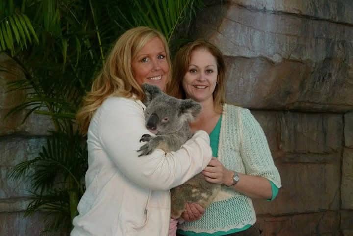 Janine and Wendy with koala