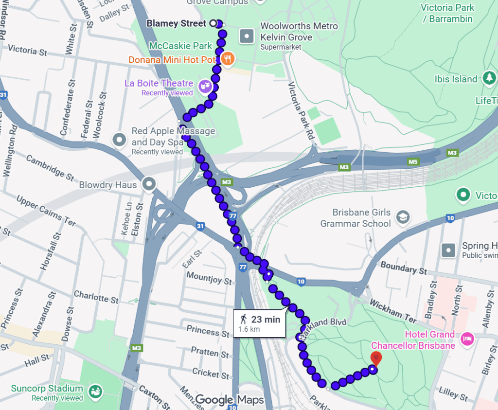 Walk to Roma Street Parkland