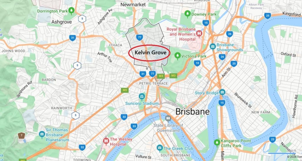 Where is Kelvin Grove?
