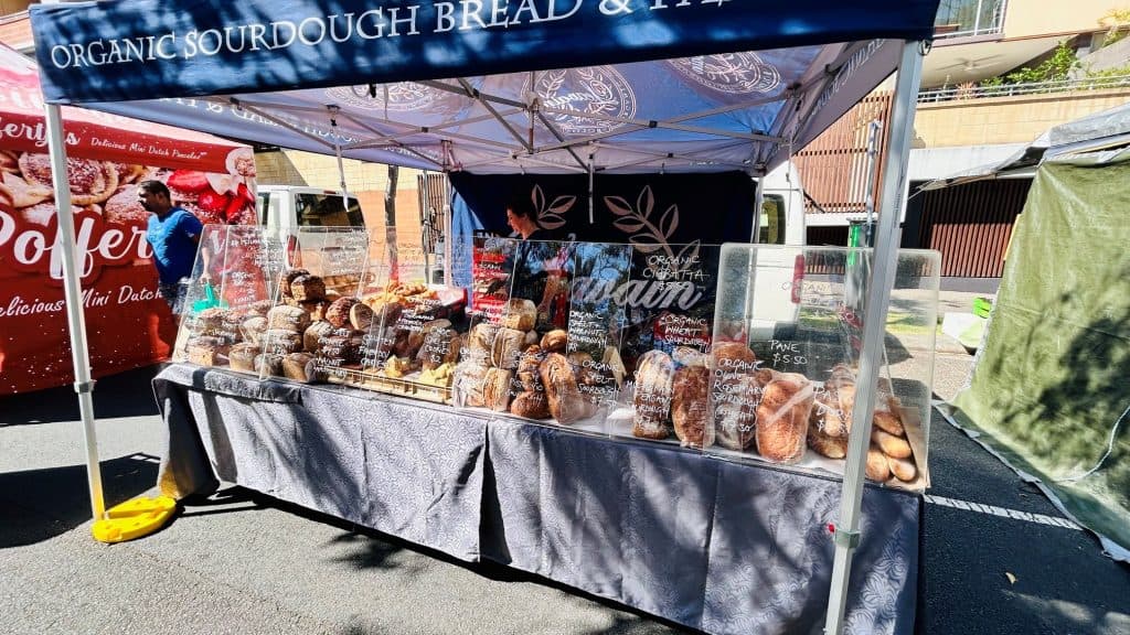 Bakery items at Kelvin Grove markets